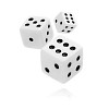 Three white dices