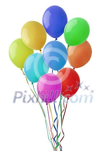 Bunch of different coloured balloons