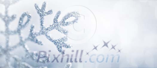 Shining silver snowflake Shining silver snowflake