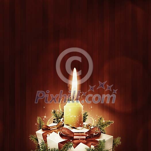 Candle lightning christmas presents