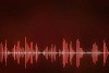 Sound wave on red