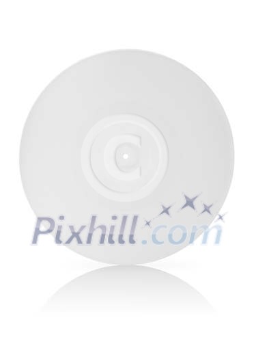 Clipped white vinyl record