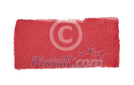 Piece of red fabric Piece of red fabric