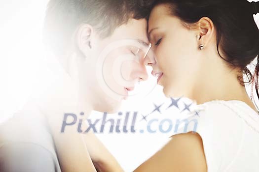 Couple having a loving moment Couple having a loving moment