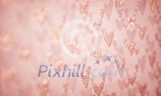 Pink wallpaper with pink hearts