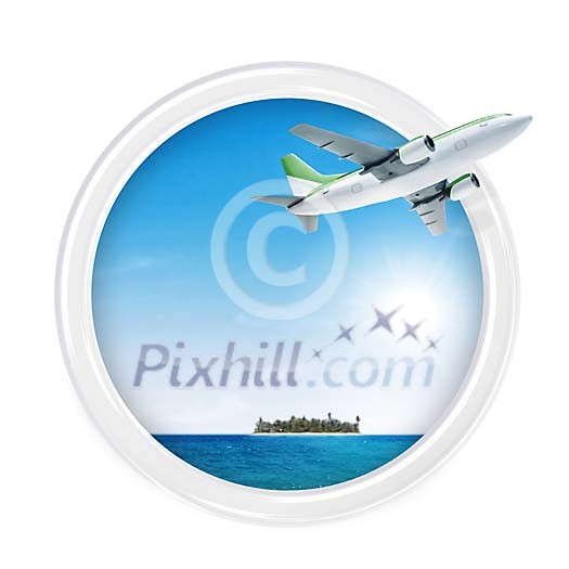 Photorealistic travel icon