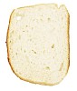 Isolated slice of white bread