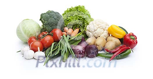 Isolated group of vegetables