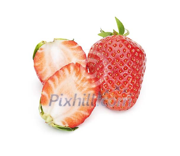 Isolated strawberries