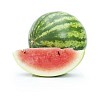 Isolated watermelon with a slice