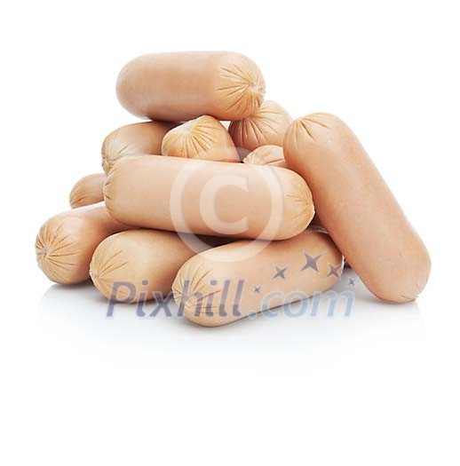 Isolated pile of wieners Isolated pile of wieners