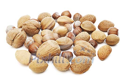 Isolated group of nuts Isolated group of nuts