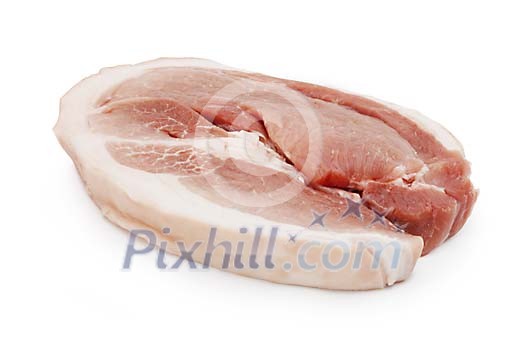 Isolated piece of raw steak Isolated piece of raw steak