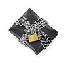 Isolated wallet with chain and padlock