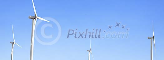 Wind turbines panorama