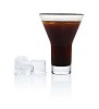 Isolated glass of ice coffee