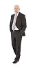 Isolated businessman standing