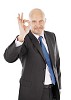 Isolated man giving an ok sign