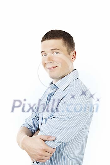 Isolated casual looking man