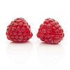 Isolated pair of raspberries