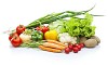 Isolated group of different vegetables