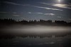 Mist on the night lake