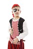 Isolated boy dressed as a pirate