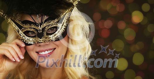 Woman wearing a mask