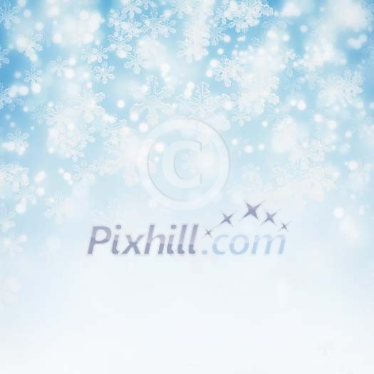 Snowfall on a blue background Snowfall on a blue background