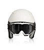 Isolated winter sports helmet with goggles