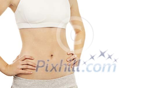 Slim female stomach