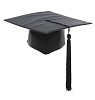 Isolated black graduate cap