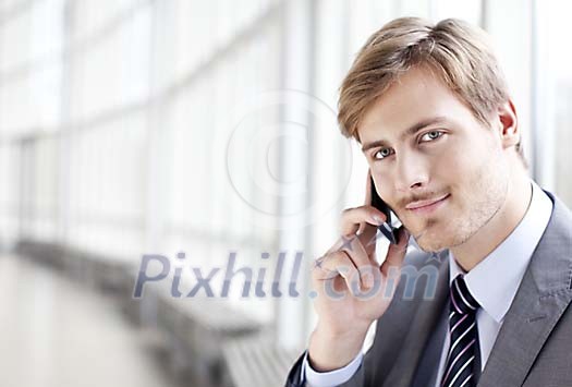 Businessman with a mobile phone