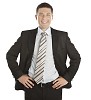 Isolated businessman smiling