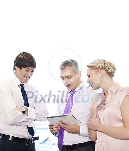 Business people with a tablet computer Business people with a tablet computer