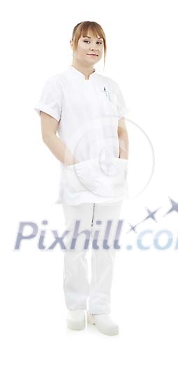 Isolated female nurse Isolated female nurse