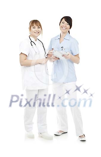 Isolated female nurses Isolated female nurses