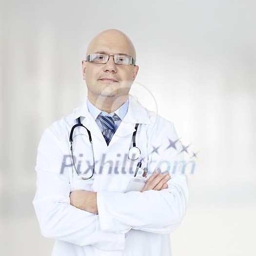 Confident looking male doctor