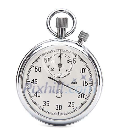 Isolated white stopwatch Isolated white stopwatch