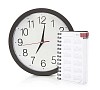 Isolated wall clock and agenda