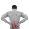 Man holding his sore back