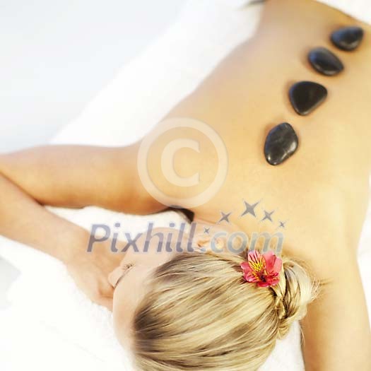Woman enjoying spa treatments