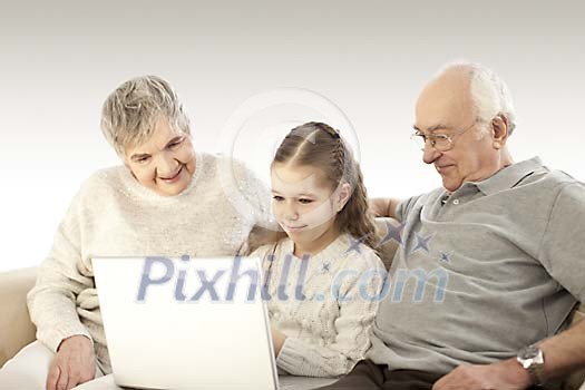 Grandparents with their grandchild