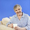 Older woman with a coffee-cup