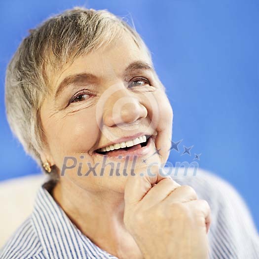 Smiling face of a older woman