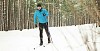 Man skiing in the forest