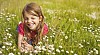 Girl smiling on the meadow