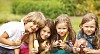 Boy and girls eating icecream