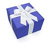 Isolated blue christmas gift