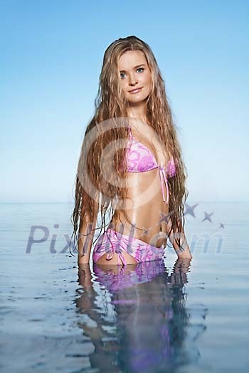 Pretty woman in the water Pretty woman in the water